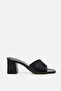 Women's Black Heeled Slippers