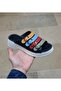 Women's Genuine Leather Orthopedic Heel Spur Massage Sole Color Combination Slippers - 4