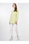 Ribbed Crew Neck Sweatshirt Lime - 2