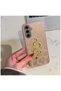 Samsung Galaxy S24 FE Compatible Case Zebana Golden Serpent Silicone Case Rose Gold