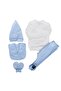 Ecru Giraffe Printed 5 Piece Hospital Discharge Set for Baby Boy - 2