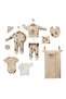 10 Piece Beige Bear Patterned Unisex Hospital Exit Set - 2