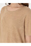 Beige Comfort Fit Linen T-Shirt 50306229-Vr011 - 7