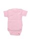 Unisex Pink Snap-On Short Sleeve Bodysuit - 2