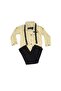 Boy - Yellow Patterned Shirt and Navy Pants Set