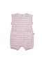 Baby Girl Powder Floral Striped Jumpsuit with Pockets - 3