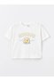 Lcw Kids Ecru Crew Neck Printed Short Sleeve Girls T-Shirt & Shorts - 2