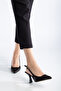 Satin Stiletto Pointed Toe Back Strapped Open Heel Daily Comfortable Women's Heeled Shoes - 3