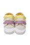 Baby Girl White Lilac Yellow Velcro Back Rainbow Leather Shoes - 5