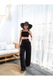Women's Linen Gipeli Crop and Trousers Double Set