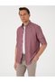 Burgundy Oxford Slim Fit Easy-Iron Shirt 50306996 -Vr014