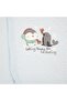 Baby Boy Blue Quilted Penguin Patterned Snap Fastener Combed Cotton Vest - 5