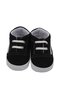 Baby Boy Black White Leather Line Linen Shoes - 4