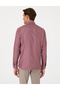 Burgundy Oxford Slim Fit Easy-Iron Shirt 50306996 -Vr014 - 5