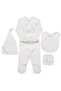 Ecru 5-Piece Unisex Hospital Discharge Set - with Tie-Up Hat - 5