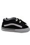 Baby Boy Black White Leather Line Linen Shoes - 6