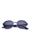 Polarized Sunglasses Matte Blue Frame Gradient Grey Mirror Lens 51mm - LC1211C03 - 5