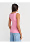 20977 Thick Strap Basic Top-Pink - 2