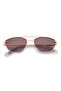 Polarized Sunglasses Rosegold Frame Gradient Brown Mirror Lens 56mm - LC1210C02 - 5