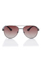 Polarized Sunglasses Grey Frame Gradient Brown Mirror Lens 60mm - LC1201C03