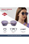 Polarized Sunglasses Gold Frame Gradient Purple Grey Mirror Lens 59mm - LC1202C01 - 8