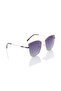 Polarized Sunglasses Gold Frame Gradient Grey Mirror Lens 59mm - LC1202C03 - 4