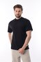 Black Crew Neck Cotton Overfit T-Shirt with Rigging Detail 7019 - 5