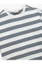 Cotton Short Sleeve Crew Neck Striped Oversize T-Shirt - 3