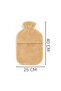 Paptex Hot Water Bag Plush Case Beige – Soft Outer Case with Ribbon - 4