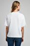 Karbe Women's 100% Cotton O-Neck T-Shirt Ecru-L - 3