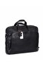 Black Leather Laptop Briefcase - 246 2