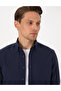 Dark Navy Linen Look Slim Fit Long Sleeve Shirt 50307025-Vr100 - 2