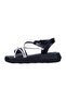 صندل مسطح للسيدات من By5 Moonlight Black Stone - 2