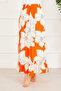 Floral Patterned Skirt Orange - 4