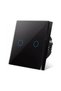 Black Double Touch Switch, Tempered Glass, LED