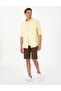 Yellow Linen Blended Regular Fit Long Sleeve Shirt 50303245-Vr044 - 4
