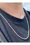 Steel Men's Necklace Chain Cylinder Model Silver Color 60 cm - 5