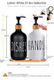 2-piece bamboo stand glass kitchen liquid soap dispenser set - bamboo stand soap dispenser black white 500ml+500ml - 2