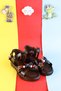 Girl Boy Child Velcro Bead Flower Detail Flexible Sole Durable Sports Sandals Slippers - 2