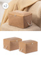 Set of 2 Beige Small Size under Base Socks Suitcase Organizer Dowry Bundle Organizer Hurç / 30X22X18