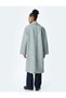 Buttoned Double Breasted Oversize Cashmere Coat with Pockets - 4