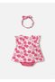Baby Girl Hair Band Top and Bottom Set Pink 1260 - 2
