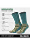Merino Wool Sole Bottom Towel-Lined Seamless Hiking Walking Activity Women's Men's Thermal Socks 3592 - 4