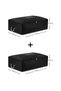 Set of 2 Black Mega Size Base under Bed Cabinet Pillow Quilt Clothing Sweater Clothes Bag 74X46X22 - 7