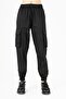 Comfort Women's Turned-Up Elastic Waist Black Trousers