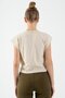 Regular Women's Crew Neck Clay Color Crop Top - 2