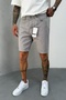 Gray Denim Fabric Men's Jean Jeans Shorts Ke-0503 - 3