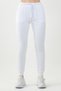 Regular Women's Ribbed Leg White Sweatpants