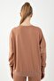 Oversized Women's Crew Neck Mushroom Sweatshirt - 2