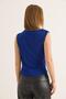Cross Gather Detailed Sleeveless Blouse Cobalt Blue - 5